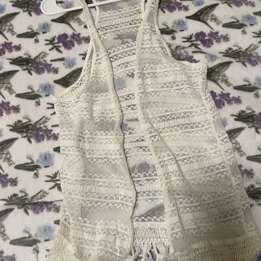 Chic Cream Knit Swim Coverup